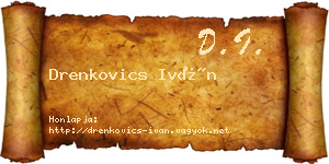 Drenkovics Iván névjegykártya