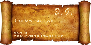 Drenkovics Iván névjegykártya